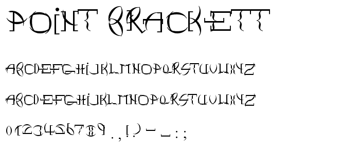 Point Brackett font